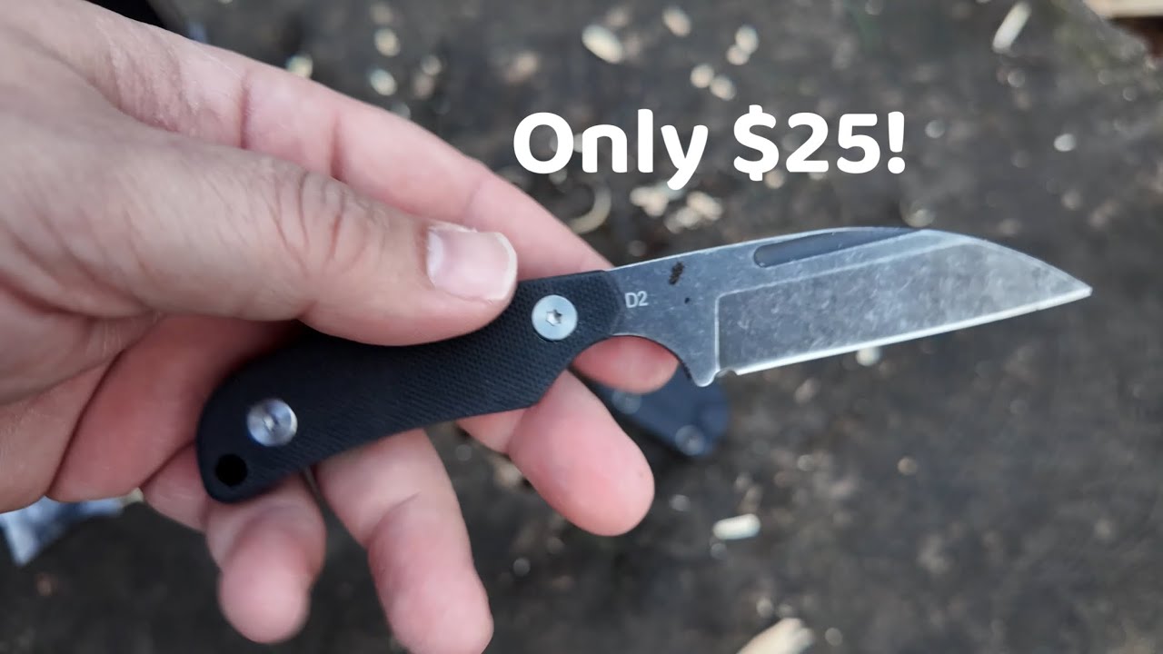 Drachenader neck knife!  Full tang D2 Blade for $25!