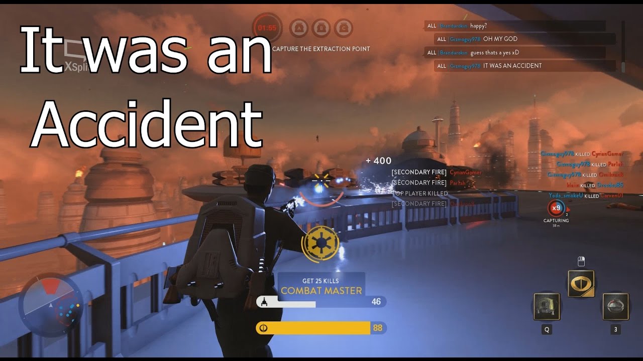 UNLIMITED SECONDARY FIRE GLITCH: It was an accident - Star Wars Battlefront