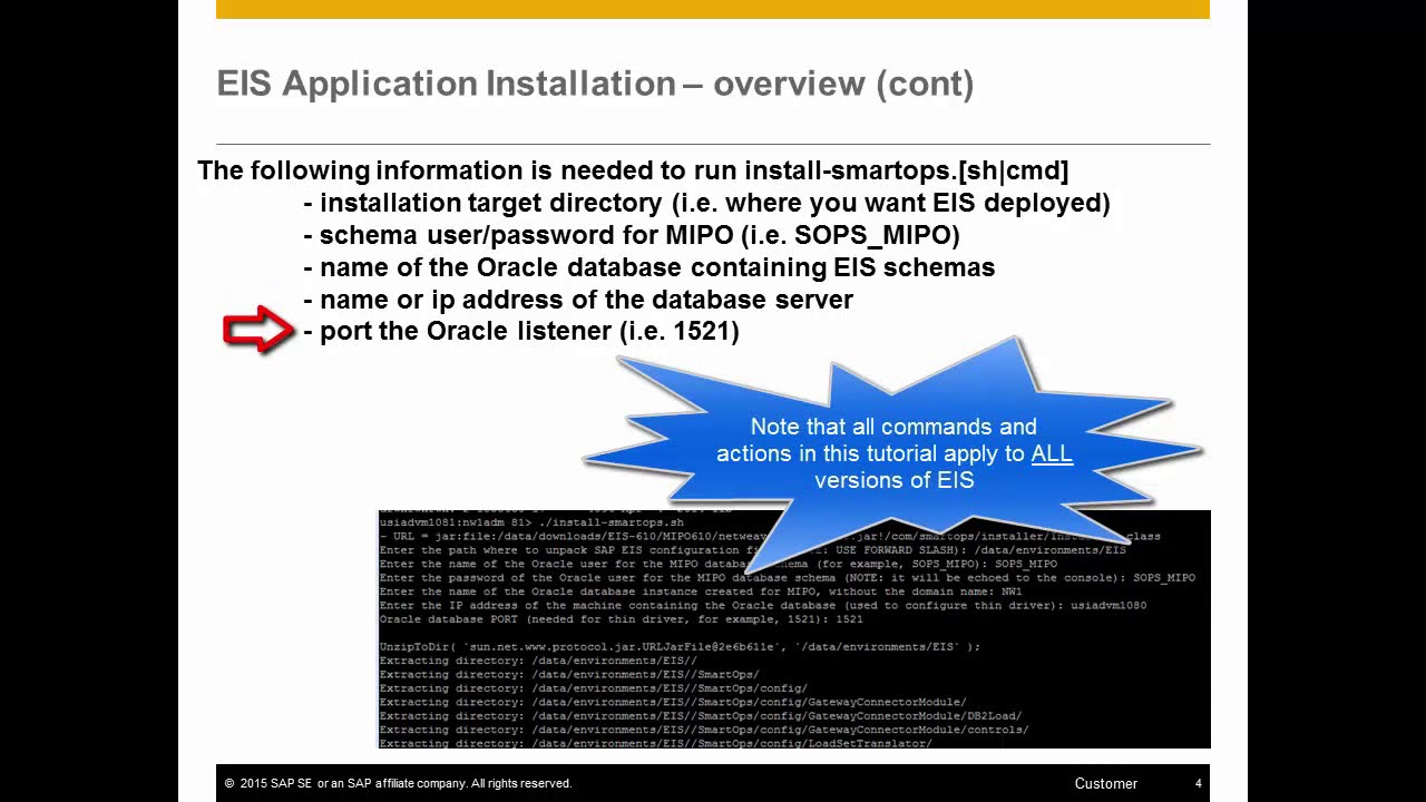 Installing the EIS Application