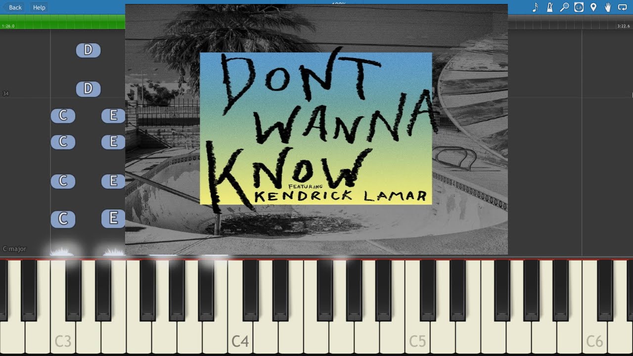 Maroon 5 ft. Kendrick Lamar - Don't Wanna Know - Piano Tutorial