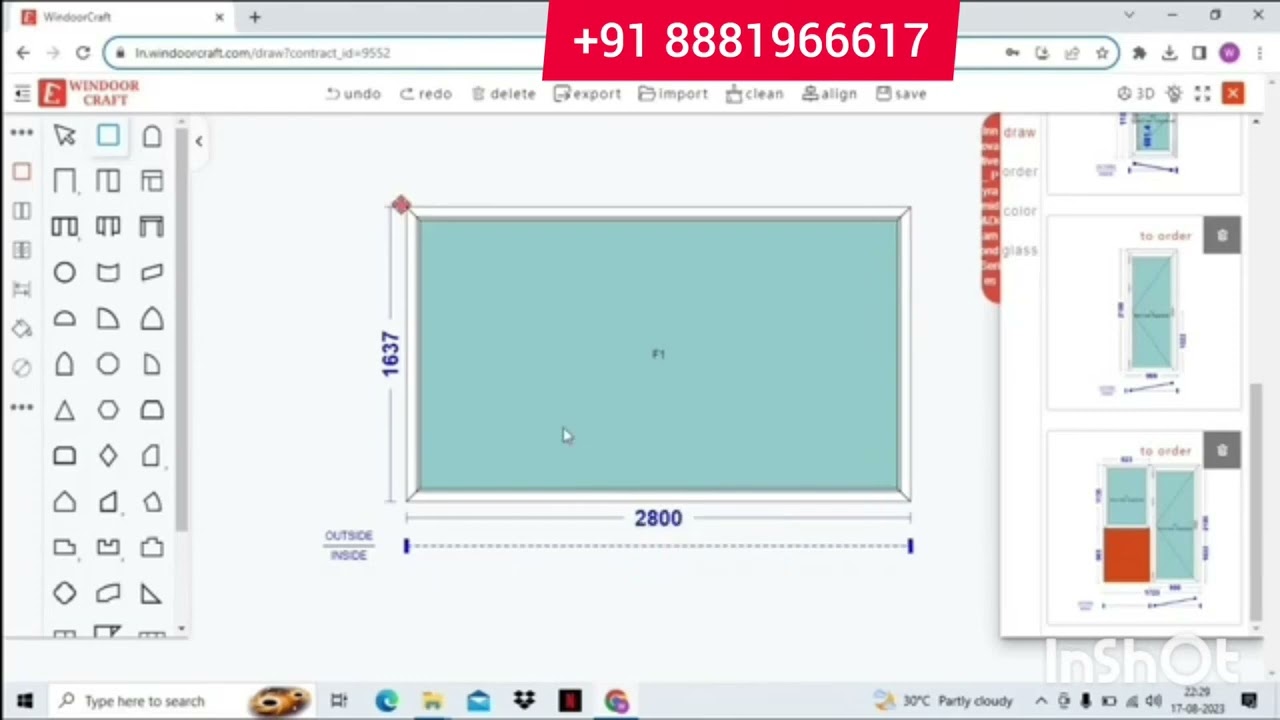 Upvc Window Software (Cloud Based) Mob. +91- 8881966617