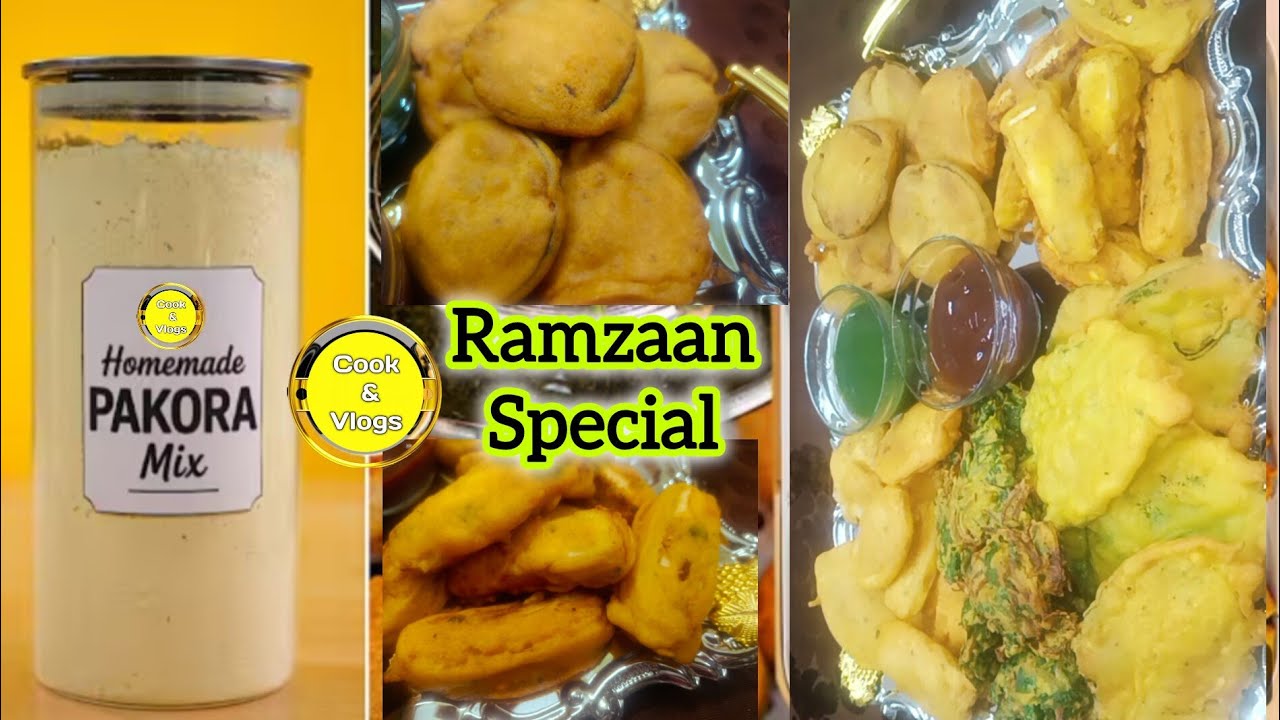 Crispy pakora platter with our homemade pakora mix| Ramadan Special recipe 