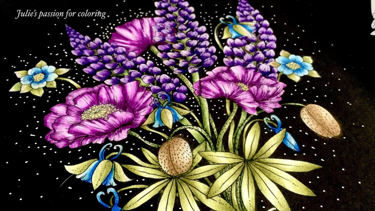 BOTANICUM by Maria Trolle - prismacolor pencils - color along