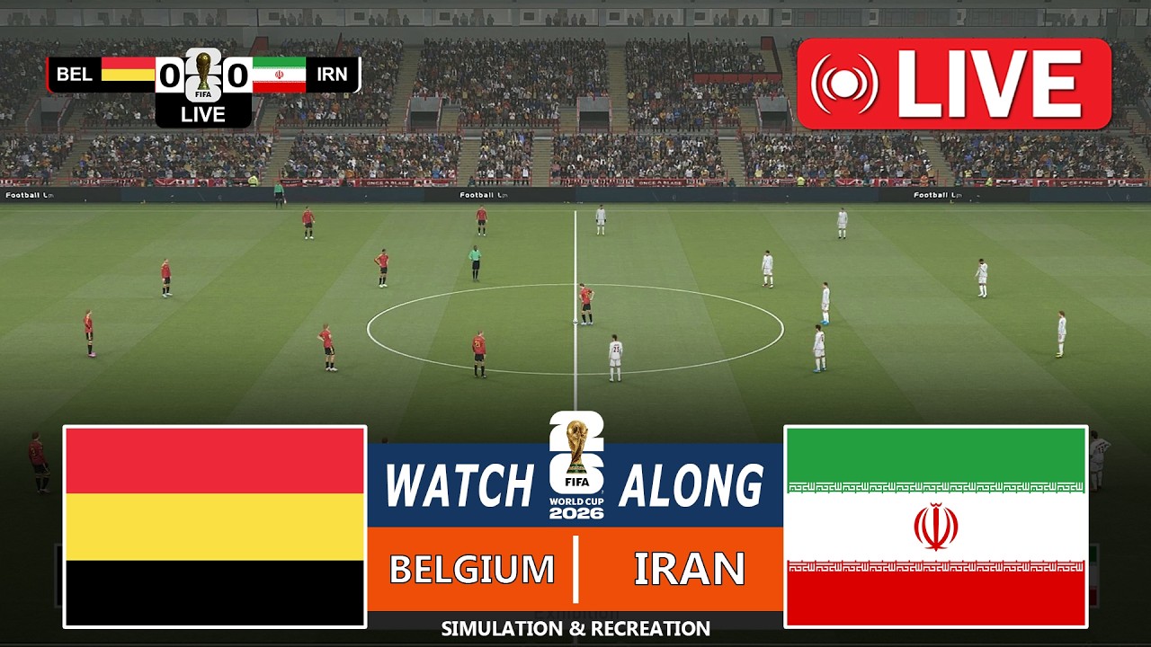🔴LIVE : Belgium vs Iran | World Cup 2026 | Full Match Streaming | PES 21 Video Game - Simulation
