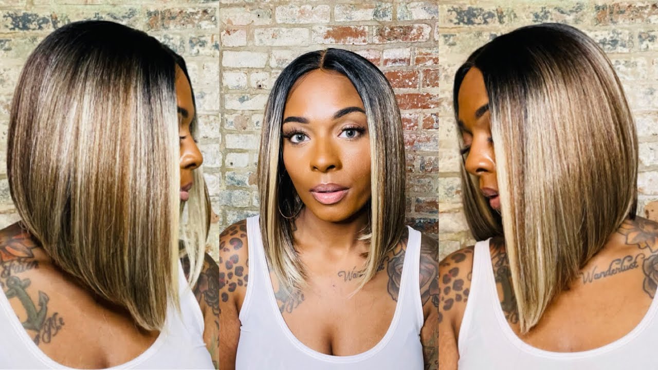 Лучший синтетический боб для периода | Парик Mane Concept Brown Sugar Lace - BSHS205 - лён