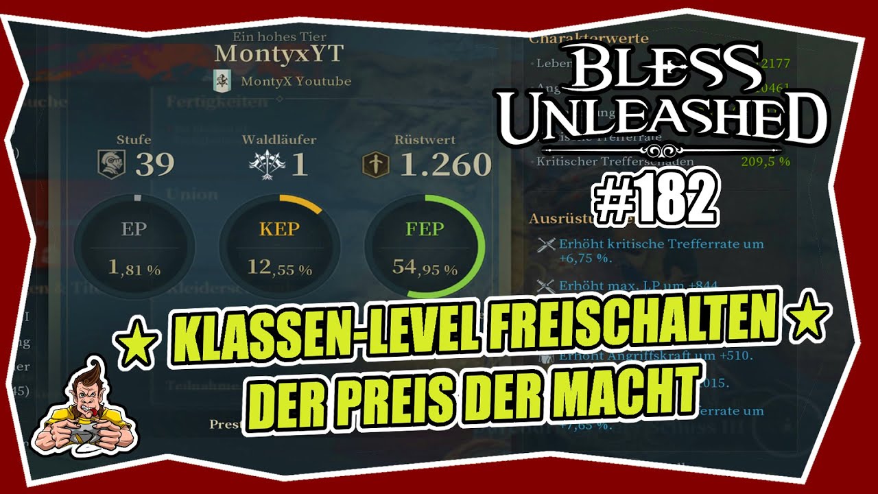 BLESS UNLEASHED #182 KLASSEN-LEVEL FREISCHALTEN ★ KLASSENPUNKTE KEP ★ Der Preis der Macht deutsch
