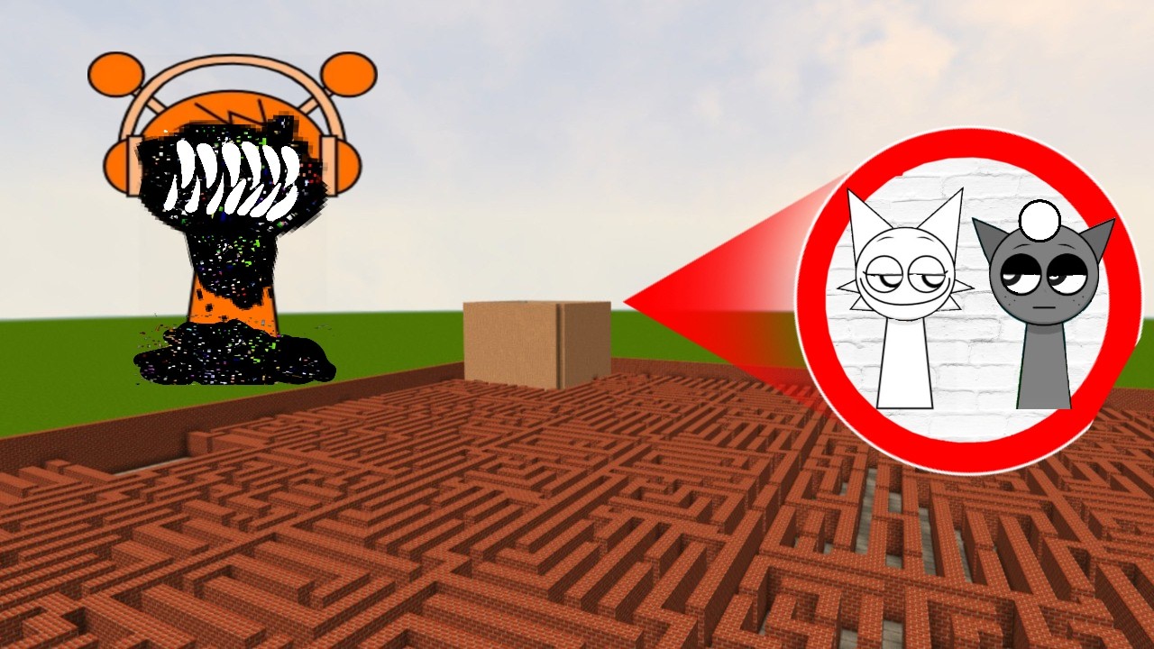 Sprunki Phase 1 Phase 2 Phase 3 Phase 4 Phase 5 Phase 6 Incredibox Mod In Maze in Minecraft