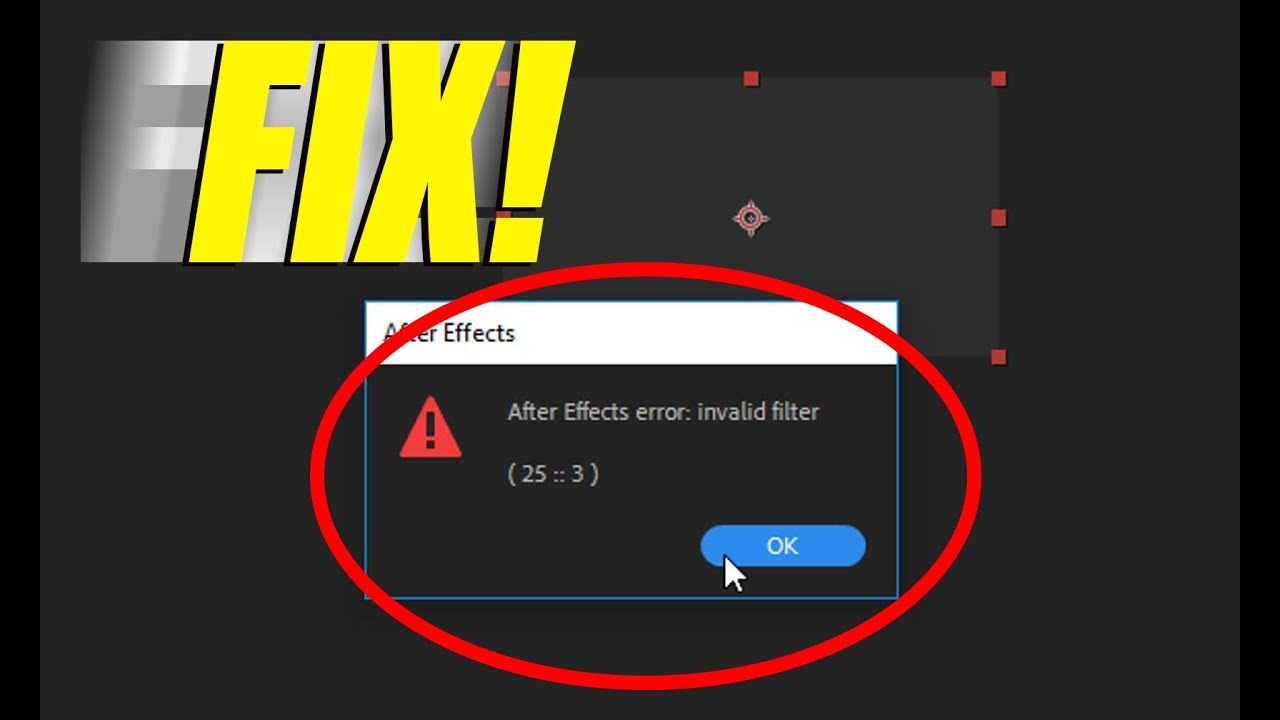 FIX!! Error message After Effects error plug in 