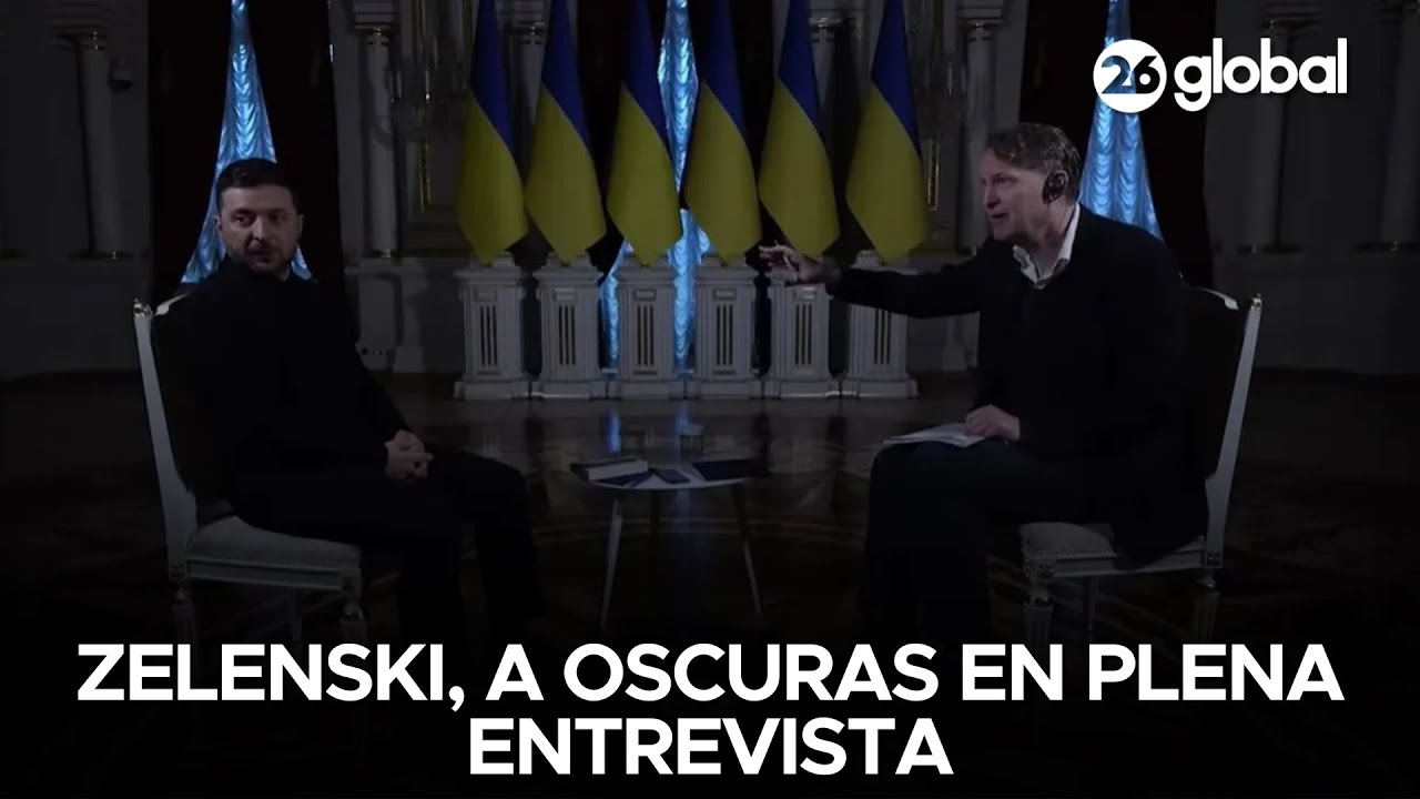 🇺🇦 УКРАИНА | Зеленский в темноте во время интервью #26Global