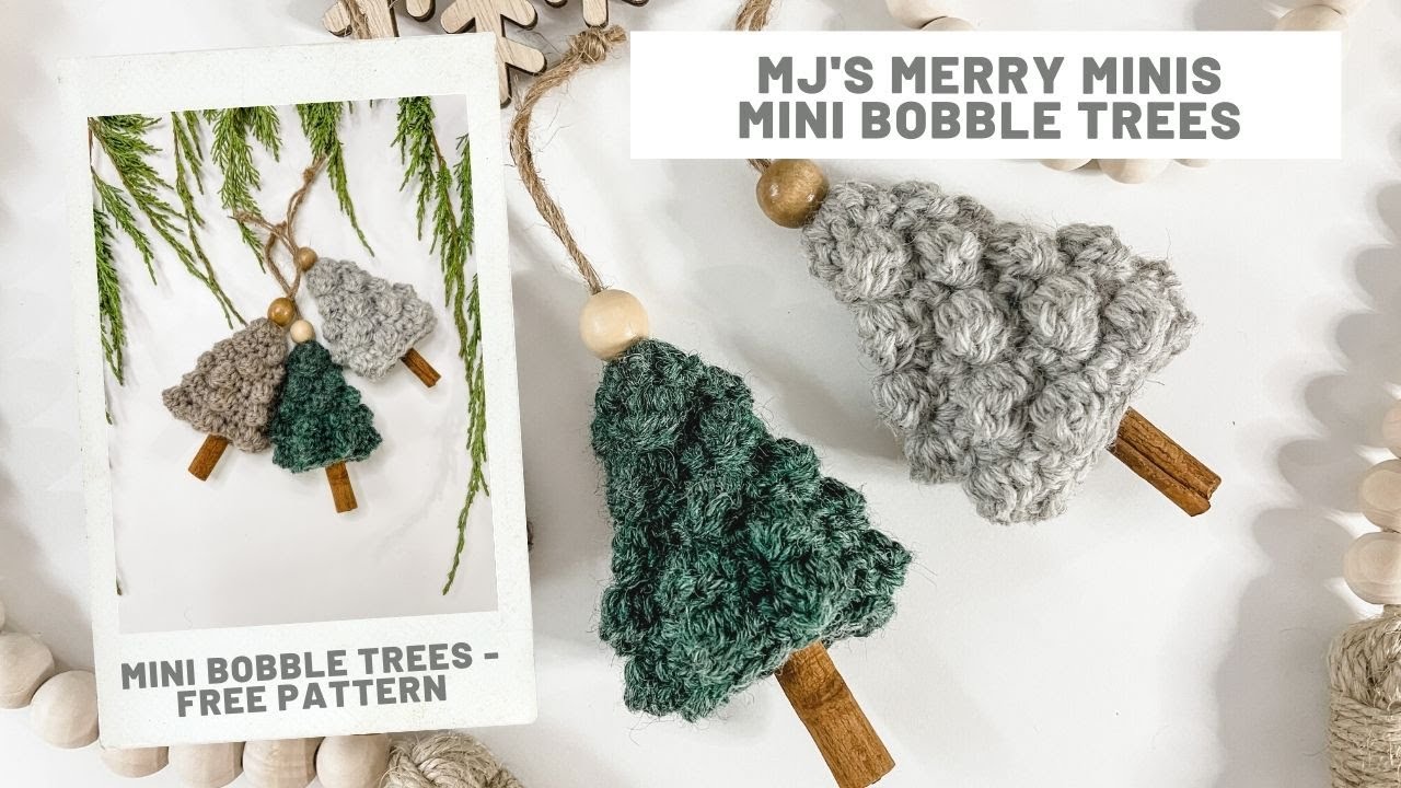 Mini Bobble Tree Ornament - Free Crochet Pattern