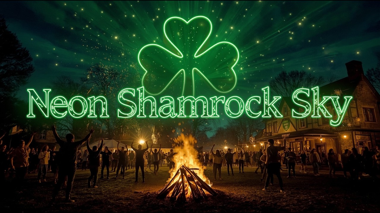Neon Shamrock Sky 🍀 Irish Folk EDM Anthem