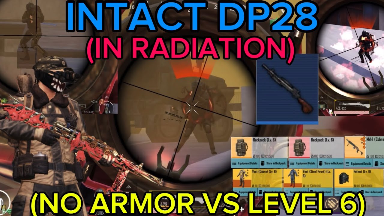 PUBG:Intact DP28 (No Armor VS Level 6) In Arctic Base Advanced Mode (COMPILATION)