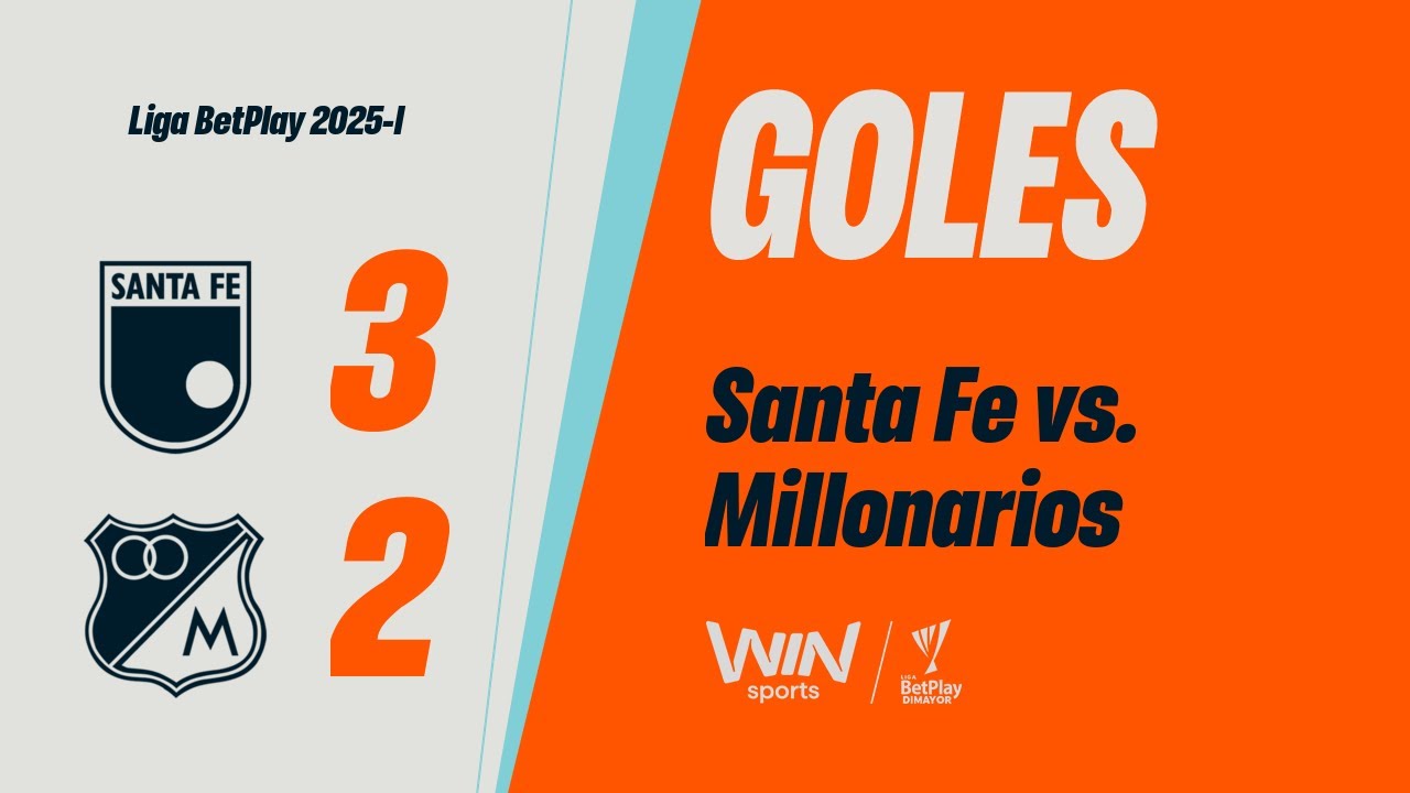 Santa Fe vs. Millonarios (goles) | Liga BetPlay Dimayor 2025-1 | Fecha 10