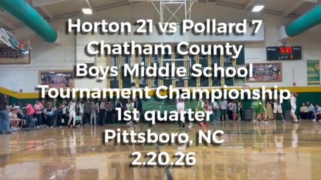 1st quarter Pollard vs Horton boys middle school basketball tournament championship game 