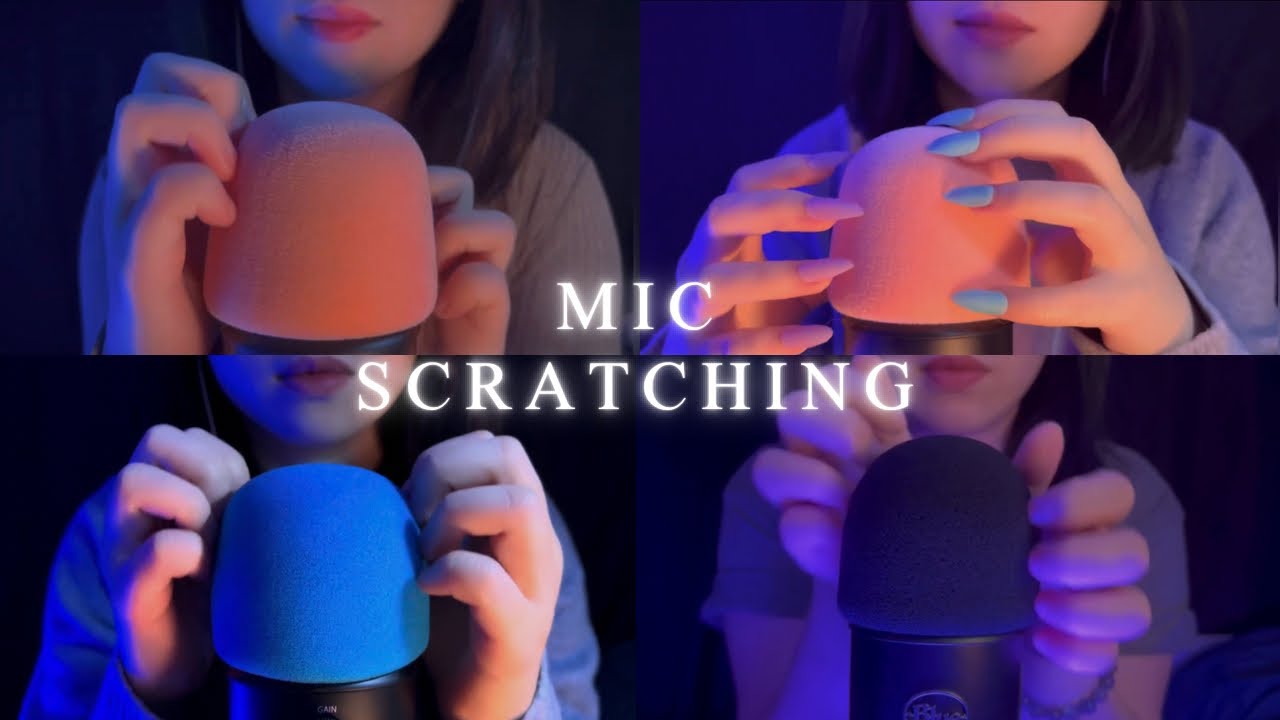 ASMR 1 Hour Mic Scratching , Brain Melting , Mic Triggers , No Talking