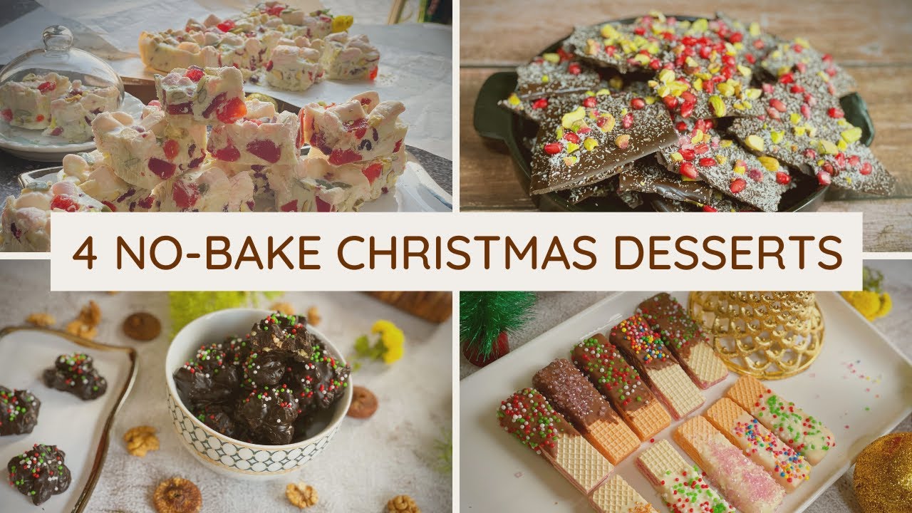 4 No-Bake Easy Christmas Desserts that even kids can make | Bakemas 2022 - Day 3 | Christmas Baking