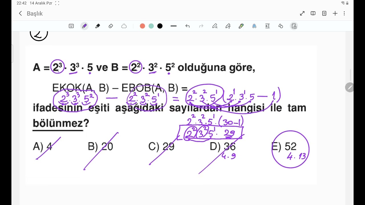 10.sınıf EBOB EKOK
