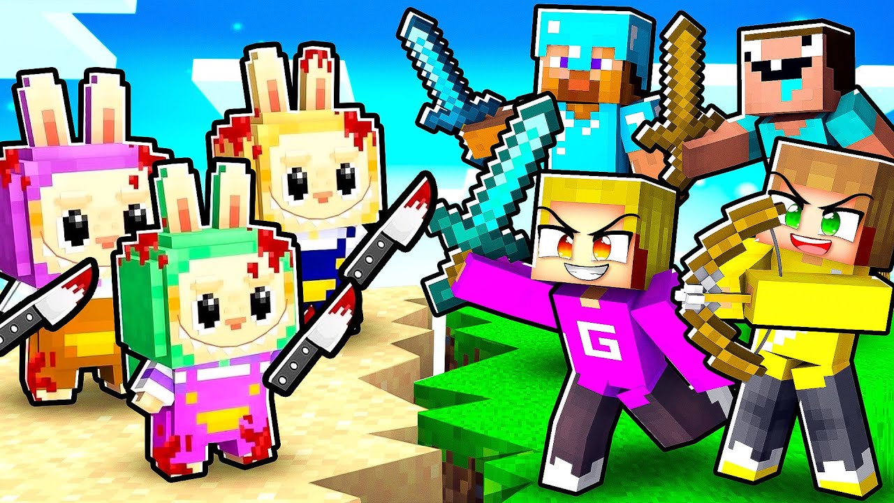 Labubus Vallen Kleurstad aan! (Minecraft Survival)