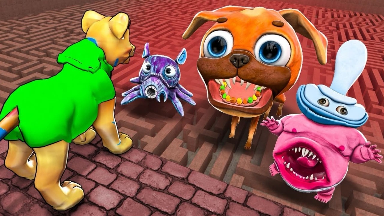 Я поместил Dark Pals: The First Floor Monsters в лабиринт... (песочница Gmod)