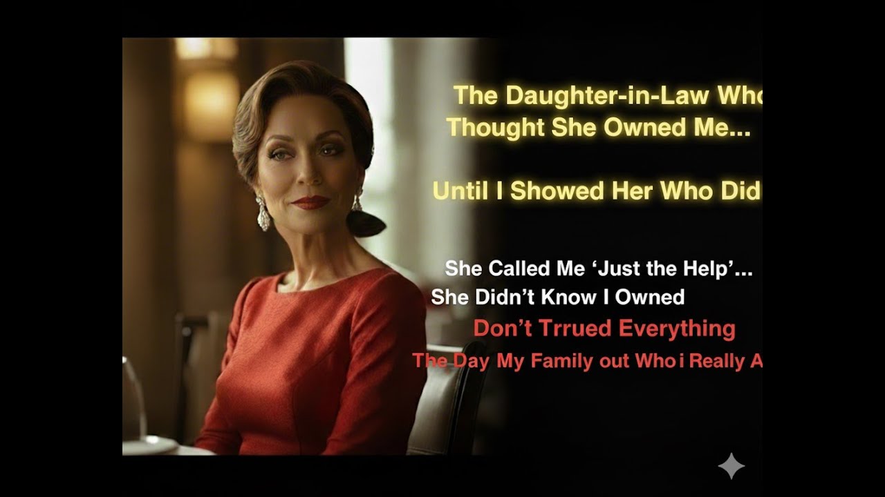 My Daughter-in-Law Said, ‘Don’t Talk to the Old Lady, She’s Just Staff.’ | She Never Knew the Truth
