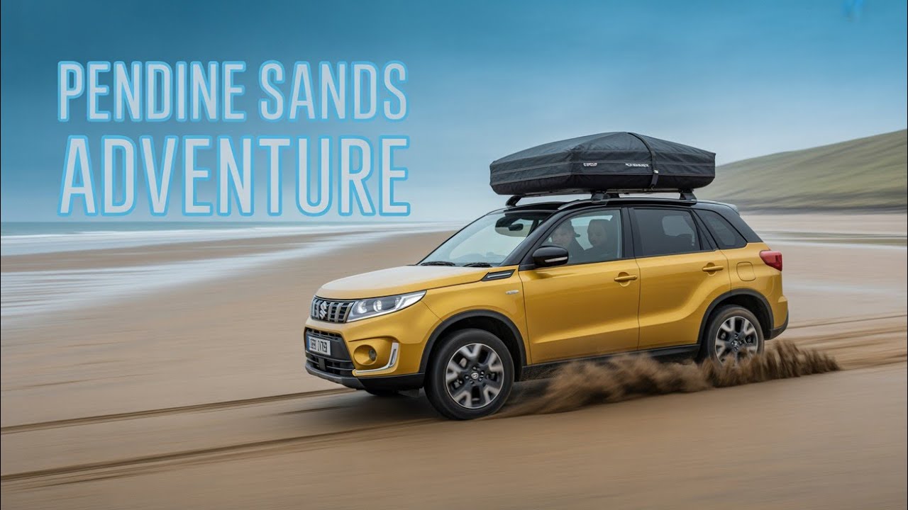Beach Day Adventure at Pendine Sands – Setting Up Our Tentbox Rooftop Tent! #car #beach #video