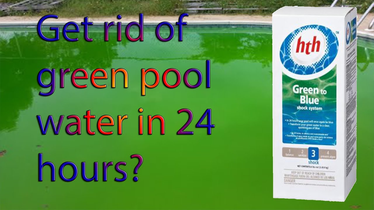 Избавьтесь от водорослей с помощью шоковой системы HTH Green to Blue Water.