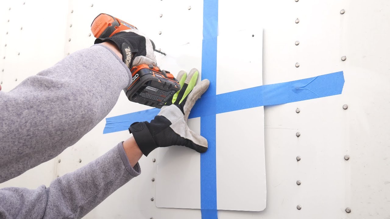 How to patch a trailer wall