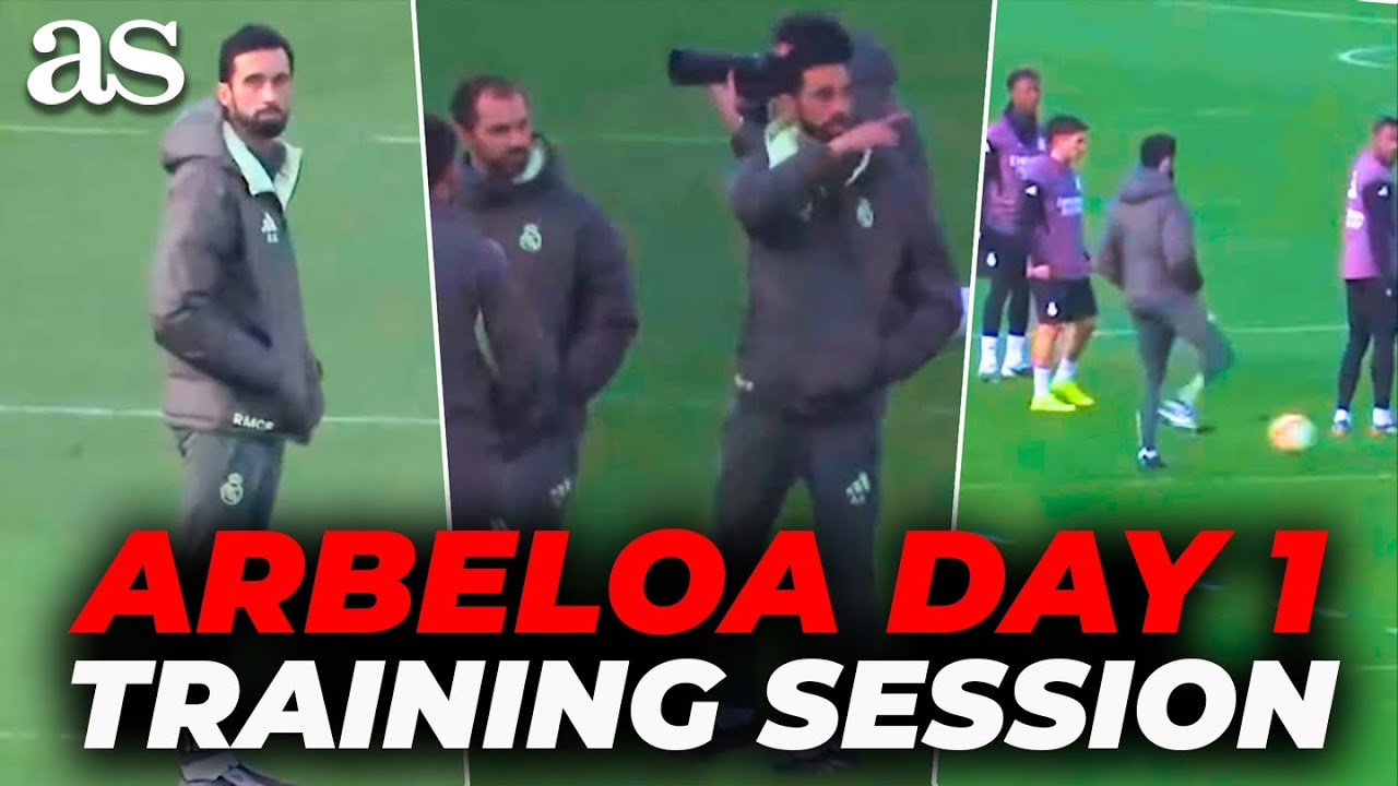 ALVARO ARBELOA FIRST TRAINING SESSION with REAL MADRID after XABI ALONSO's SACKING
