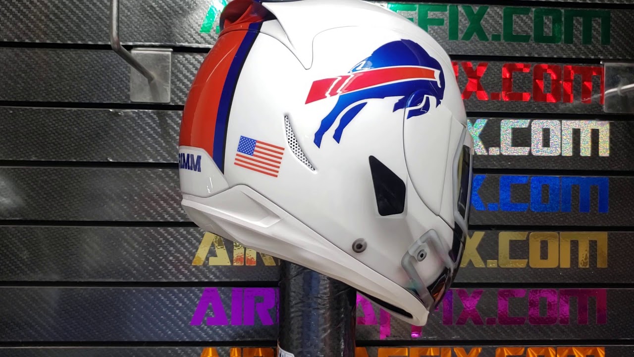 Custom painted Buffalo Bills helmet by airgraffix.com