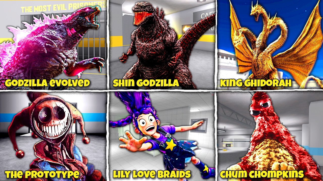 GODZILLA Vs POPPY PLAYTIME 5, 6 ! What if I BECOME KING GHIDORAH, SHIMO, KONG in BARRY'S PRISON RUN!