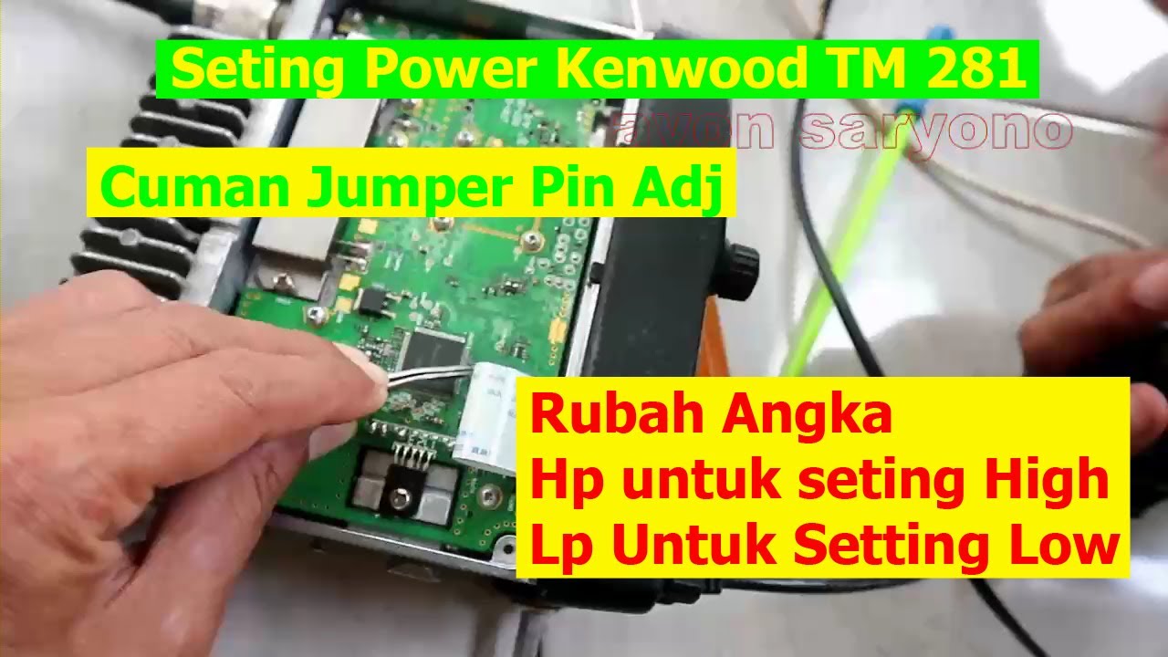 Setting Power RADIO KENWOOD TM 281 A