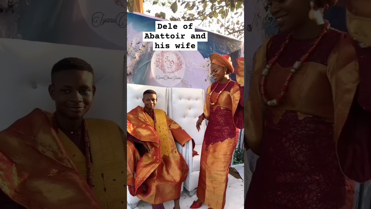 Dele of Abattoir and his wife 🤭. #abattoir #mountzionmovies #nigerianwedding #newlyweds #couple