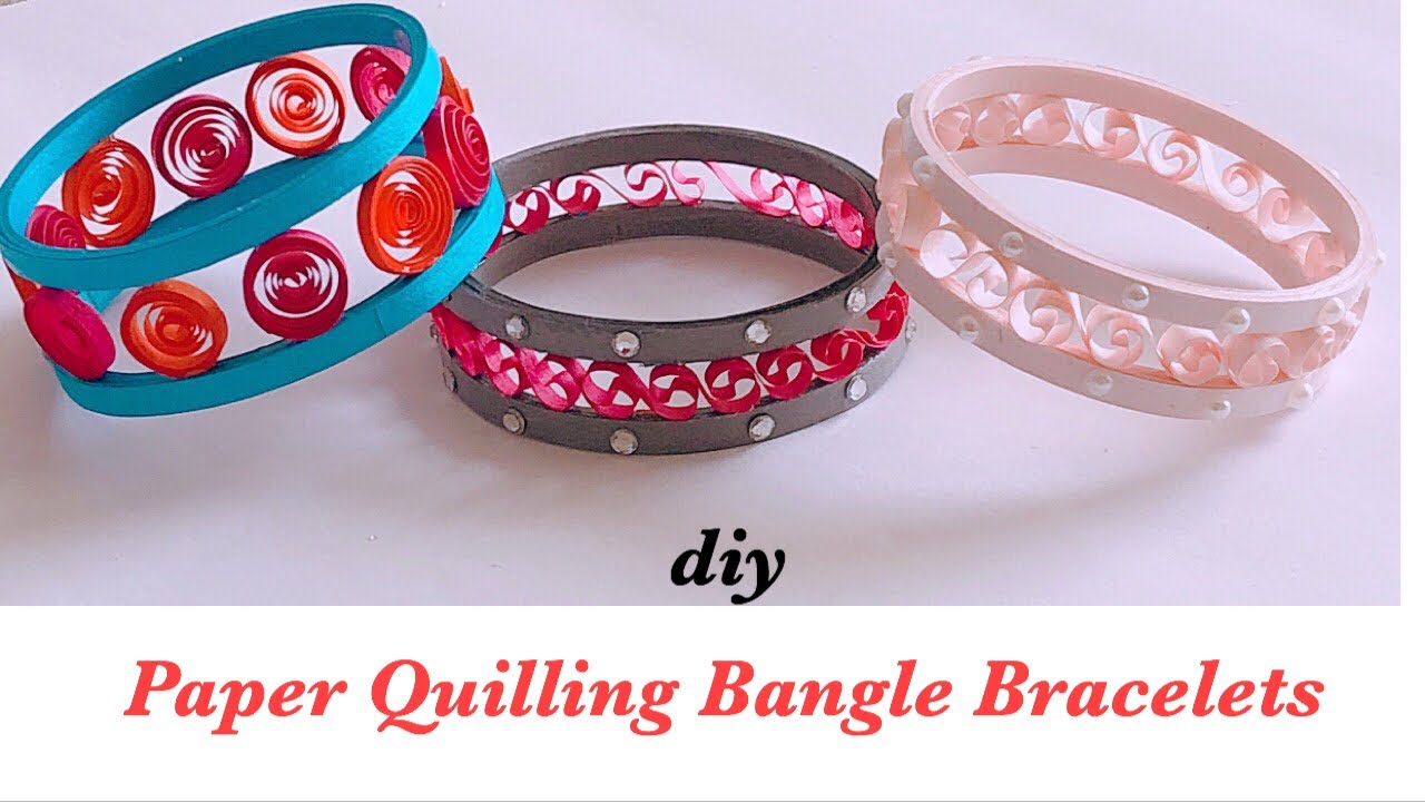How To Make Quilling Bangle Bracelets||Paper Quilling Bangles||Quilling Jewelry