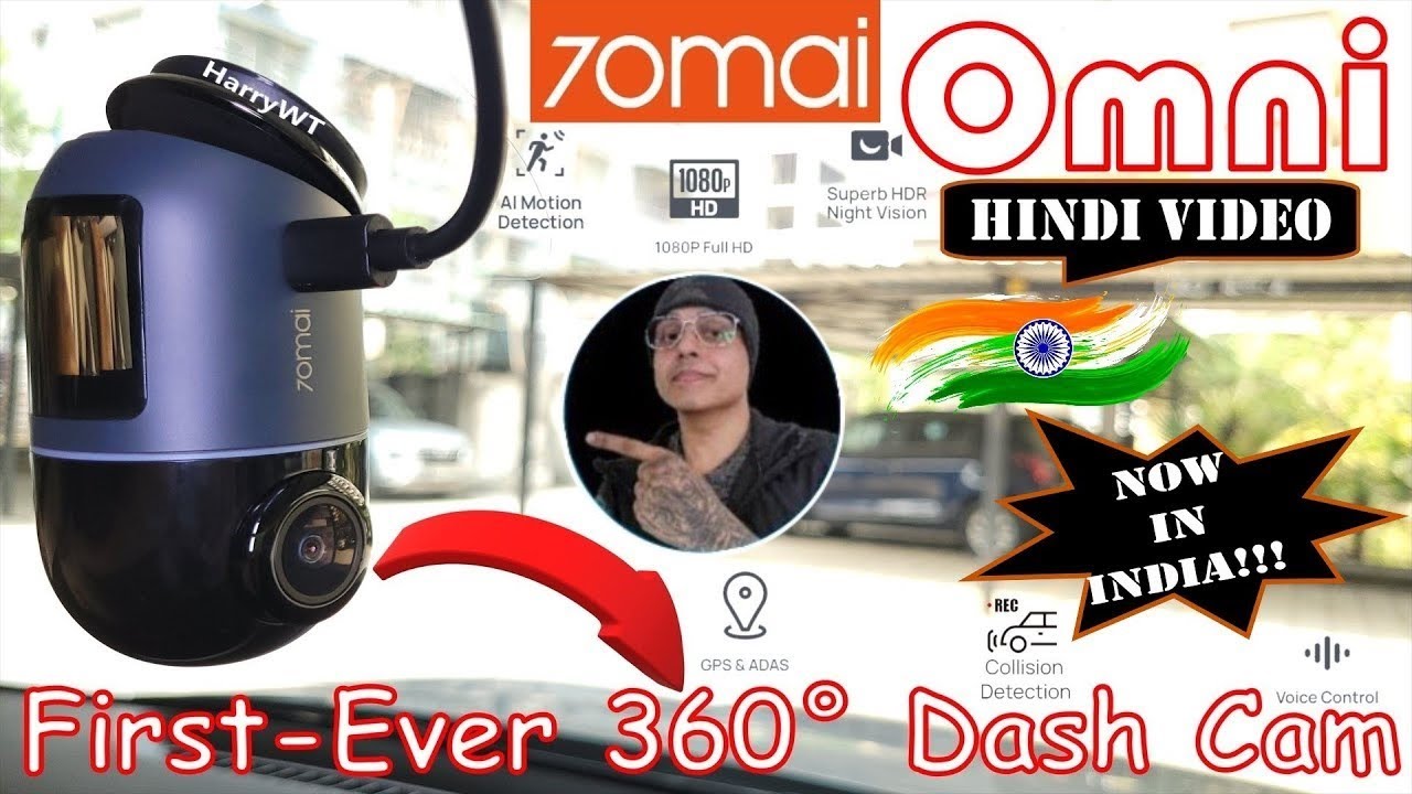 70mai Dash Cam Omni | 360° Rotating Dash Cam | Unboxing & Review | INDIA | HINDI VIDEO
