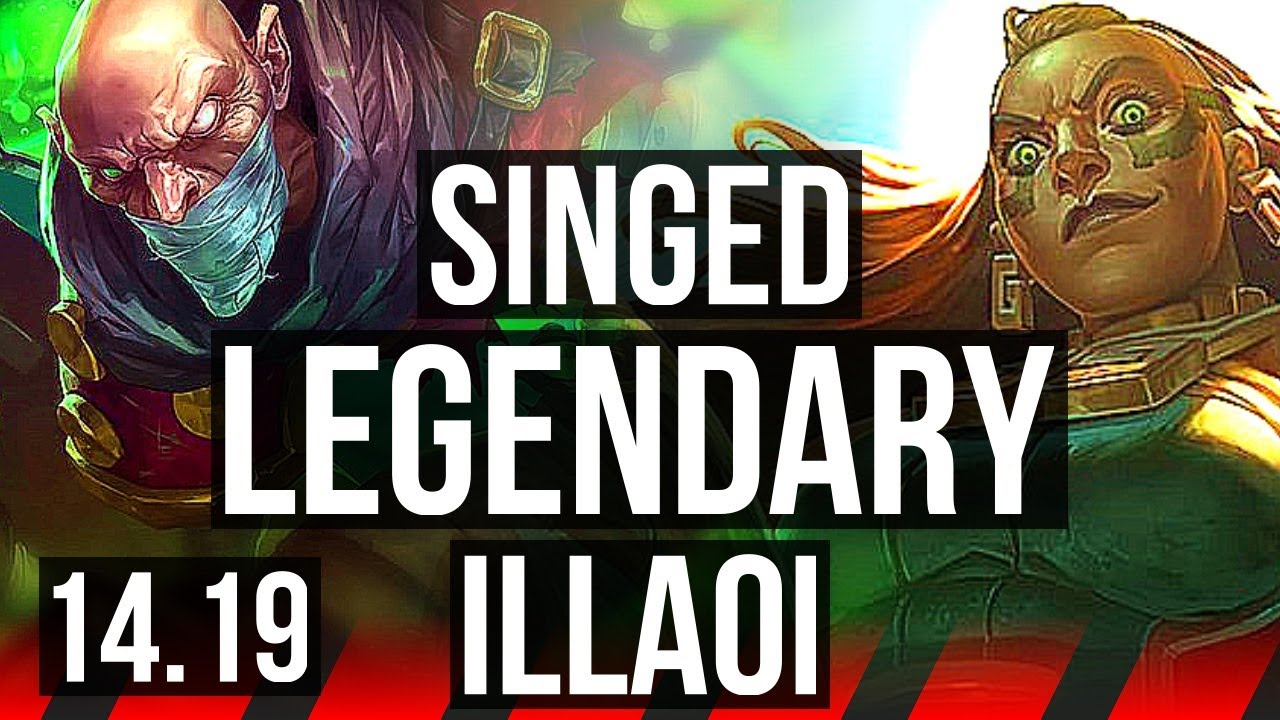 SINGED vs ILLAOI (TOP) | Legendary, 14/4/7 | EUW Master | 14.19