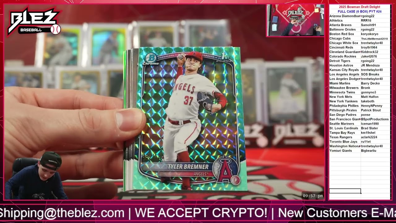 2025 Bowman Draft Delight FULL CASE BREAK #24 PICK YOUR TEAM