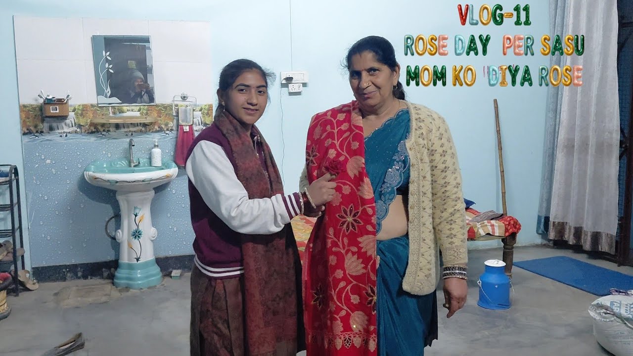 Rose day  per sasu  mom ko diya rose  by Nikita rajput #narvlog0001 