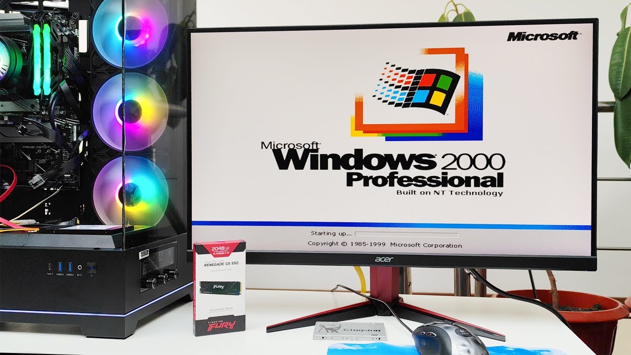Windows 2000 — избыточная мощность: Ryzen 9900X + NVMe SSD Gen 5 + ОГРОМНЫЙ моноблок Arctic Freezer