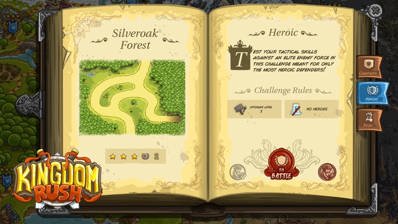 Kingdom Rush - Silveroak Forest (Level 5) Heroic Challenge