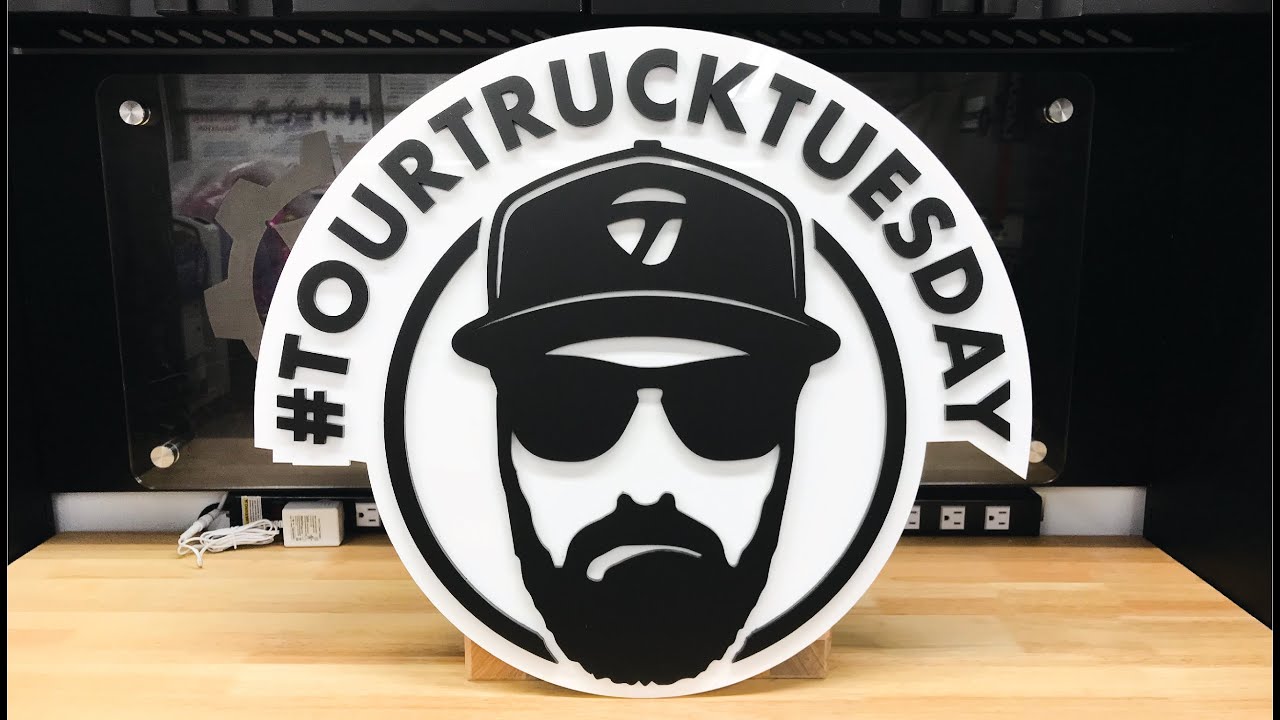 How I Made A Custom Sign For Tour #TruckTuesday | Taylormade | Trottie Golf