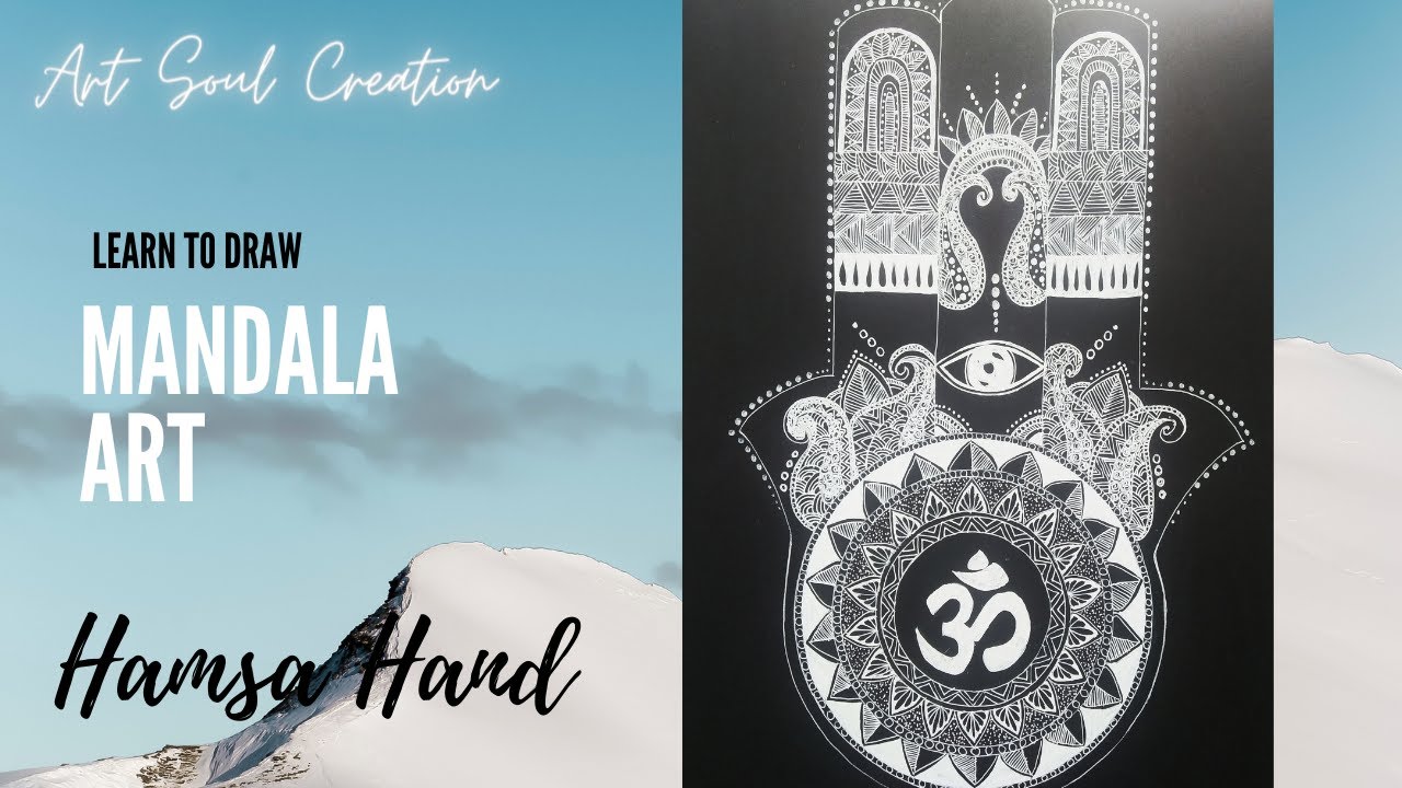 How to Draw Hamsa Hand | Mandala Art For Beginners | Step By Step Mandala Art