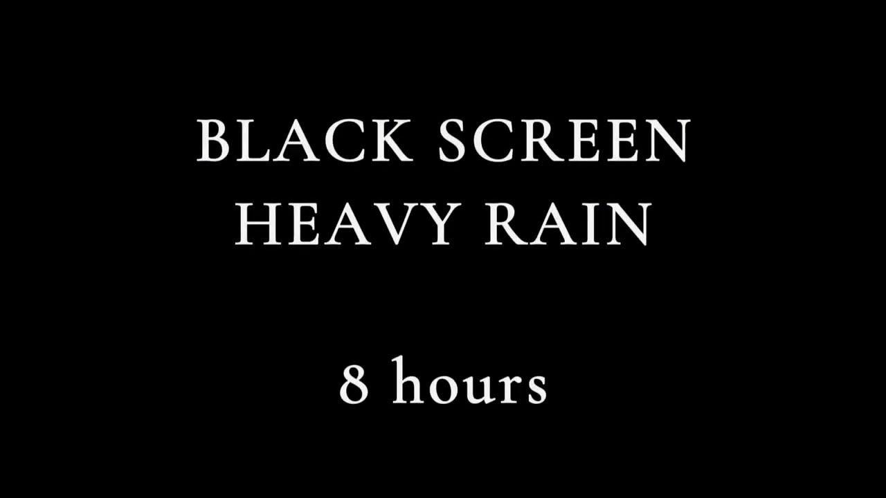 Black Screen Heavy Rain 🌧️| For Deep Sleep and Relaxation (8 Hours)