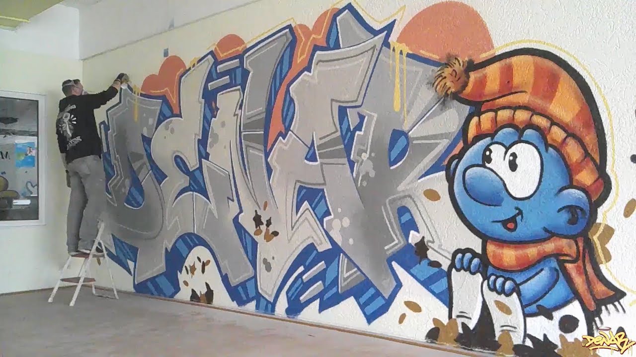 Autumn Smurf / Chill Graffiti Spray / Bad Weather Indoor Fun / Grey and Blue Style / Making Of /
