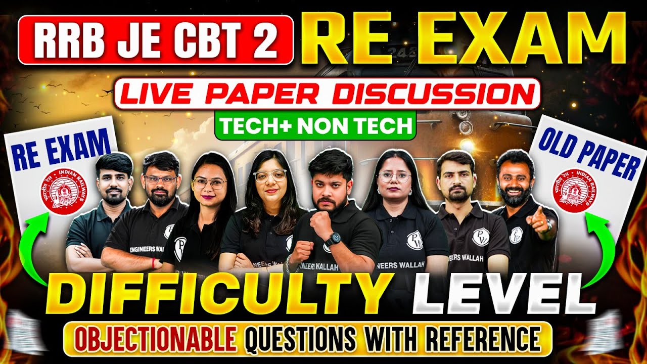 RRB JE CBT 2 Re Exam LIVE PAPER SOLUTION | Civil Engineering | RRB JE Civil Objectionable Questions