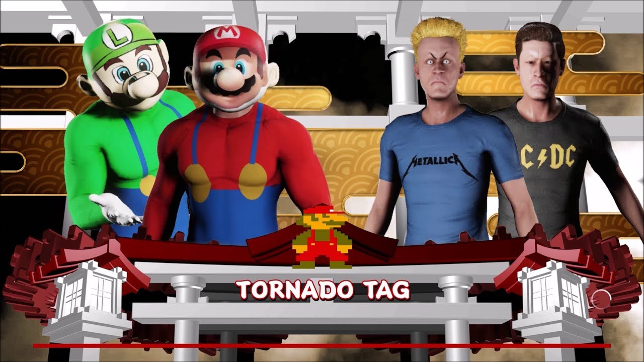 Super Mario Bros vs Beavis and Butthead WWE 2K18