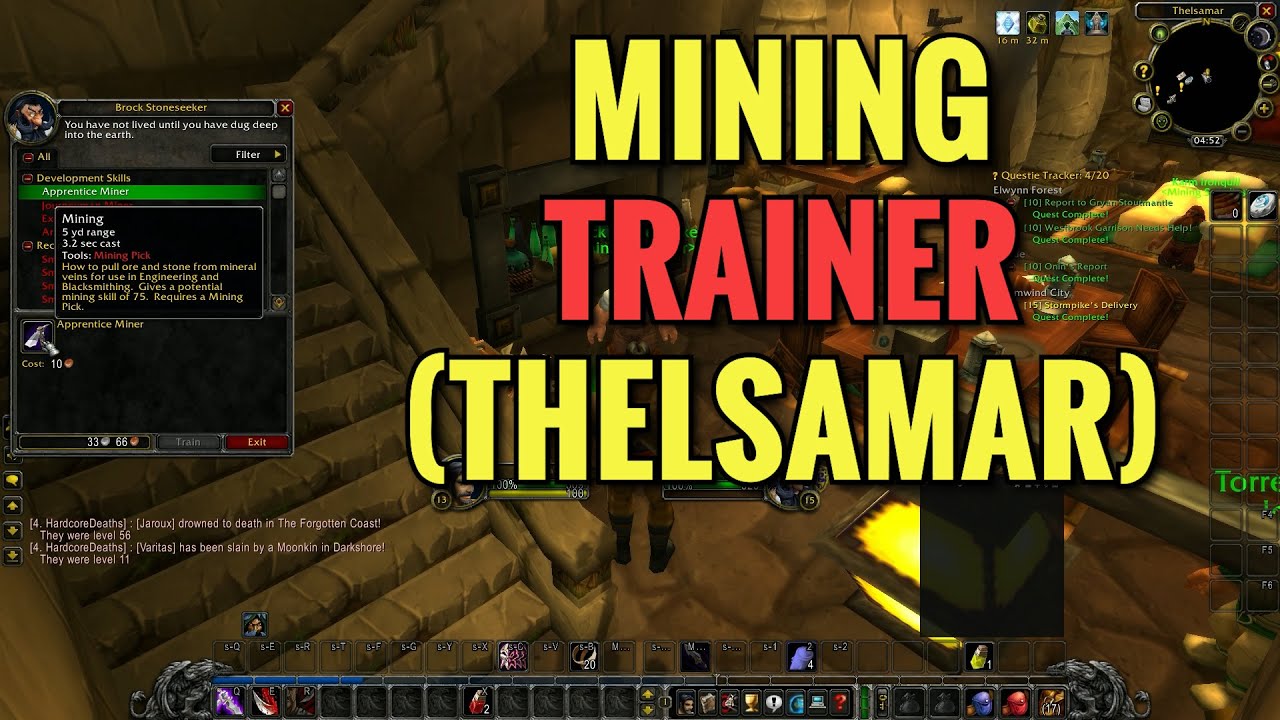 Thelsamar Mining Trainer Location (WoW Classic)