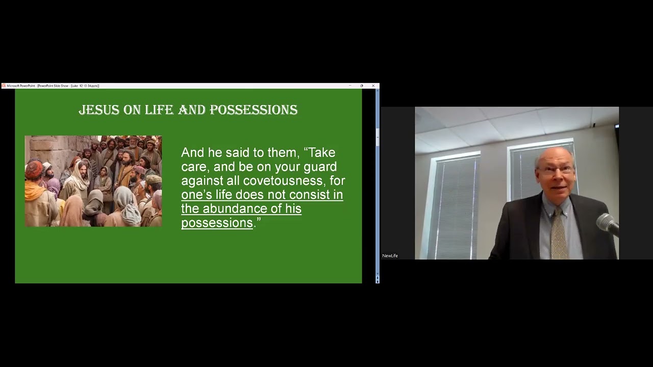 2026-02-22 The Book of Luke -  Luke 12:13-34 – Life and Possessions