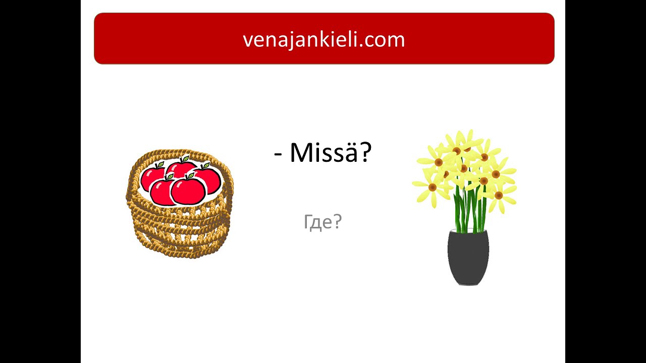 Venäjän kieli - Missä?  Где?