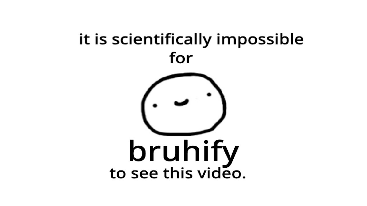 it is scientifically impossible for bruhify to see this video.