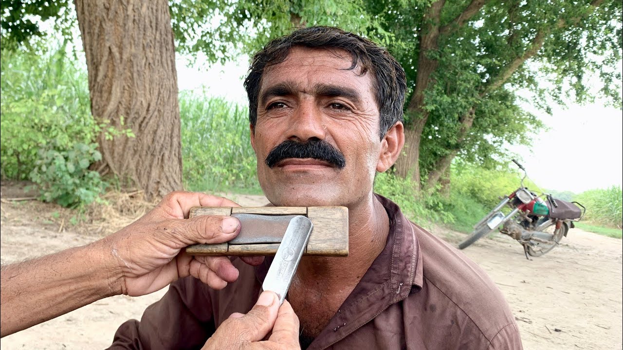 ASMR Fast Shaving With Straight Razor But Barber Old[ASMR ABi]